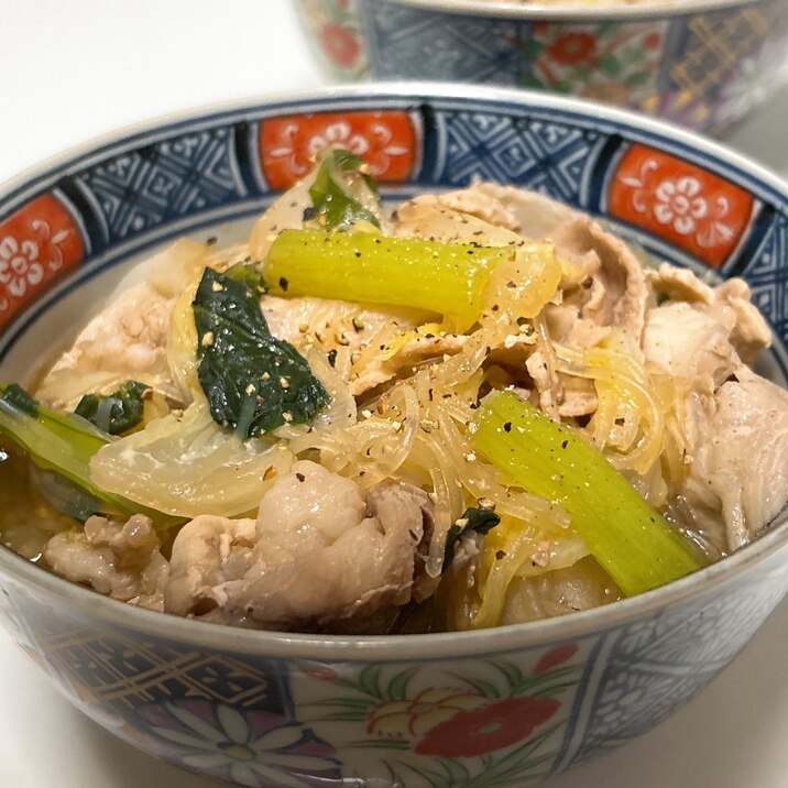 白菜と豚肉のフライパン蒸し
